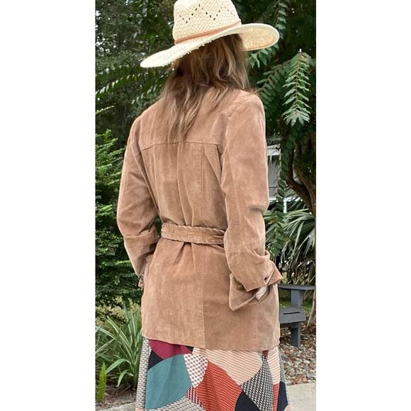 Rampage Y2K Western/Cowgirl/Boho Suede Leather Jacket with Criss-Cross Laces - Picture 3 of 11